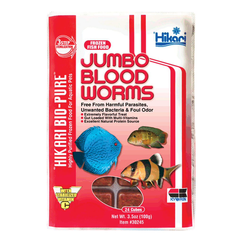Frozen Jumbo Blood Worms - Cubes - 3.5 oz