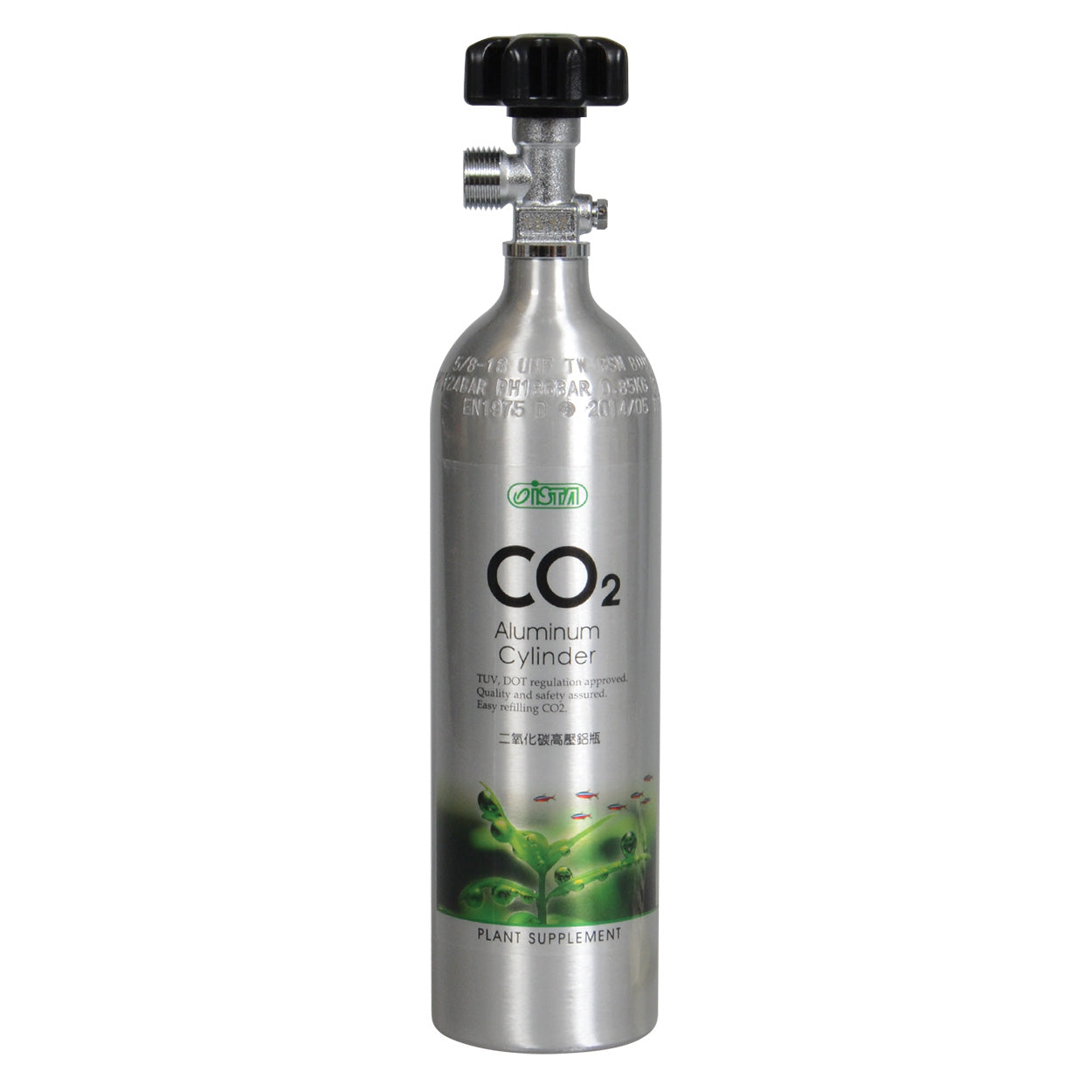 CO2 Aluminum Cylinder - 1L - Face Side