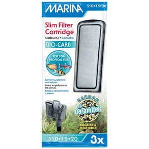 Marina Bio Carb Cartridge for Slim Filters - 3 Pack